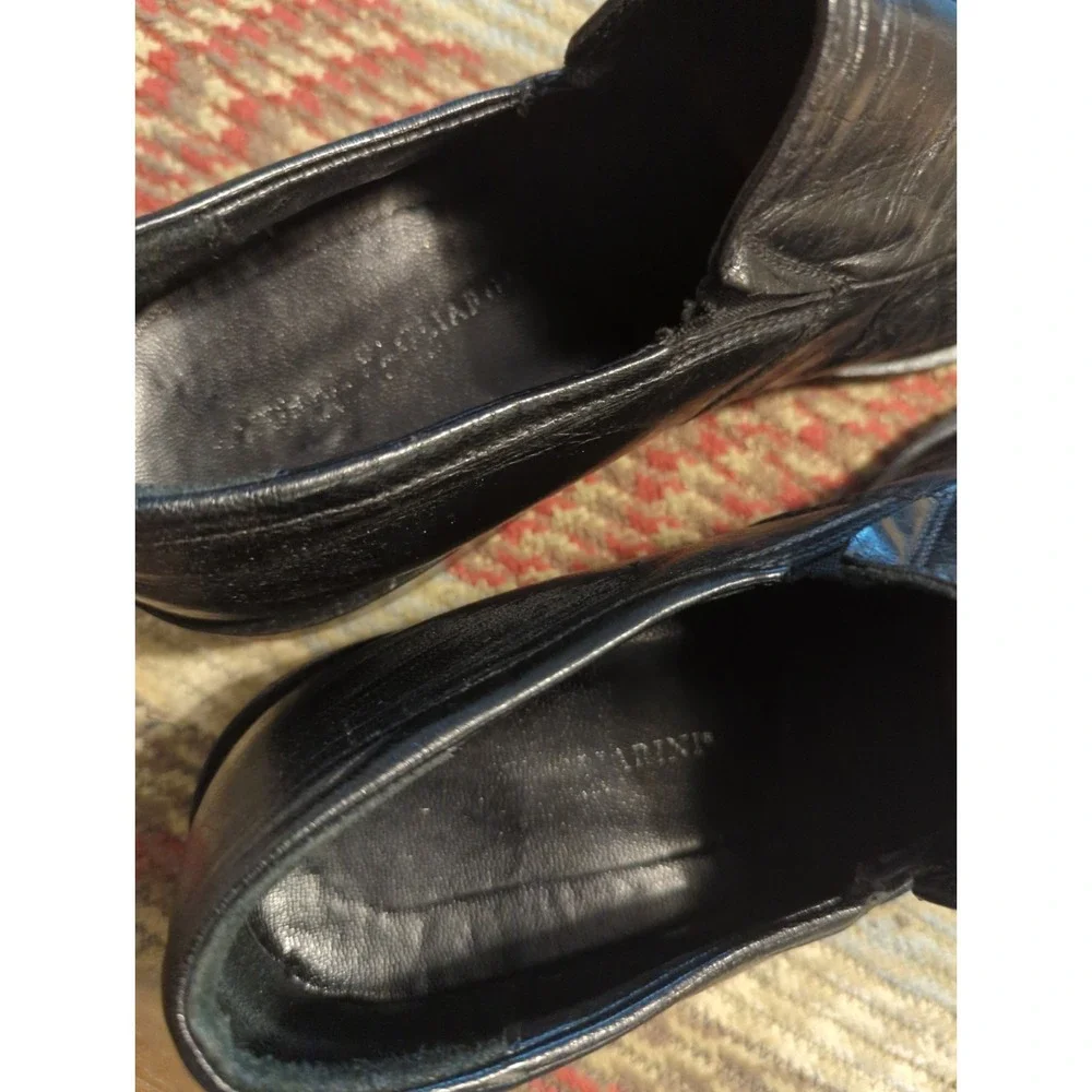 Andrea‎ Pagliarini Black Leather Oxford Pointy Dress Shoes Mens EU 41 US 8 Italy
